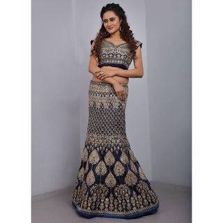 Blue Party Wear Sequins Embroidered Tapetta Lehenga Choli Clothsvilla