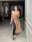 Brown Color Animal Print Chiffon Kurti Clothsvilla