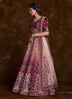 Load image into Gallery viewer, Burgundy Art Silk Lehenga Set With Thread Zari Dori Zarkan Clothsvilla