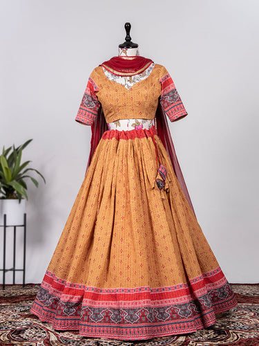 Chiku Color Crochet Sequins Embroidery Work Chinon Lehenga Choli Clothsvilla
