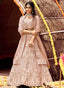 Peach Engagement Velvet Lehenga Choli Clothsvilla