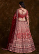 Load image into Gallery viewer, Captivating Red Art Silk Lehenga with Thread, Zari &amp; Zarkan Work Clothsvilla
