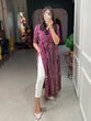 Load image into Gallery viewer, Wine Color Foil and Printed Pure Cotton Kurti Clothsvilla