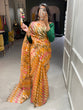 Load image into Gallery viewer, Chiku Color Zari Weaving Work Organza Saree Clothsvilla