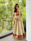 Chiku Color Weaving Zari Work Silk Gown Clothsvilla