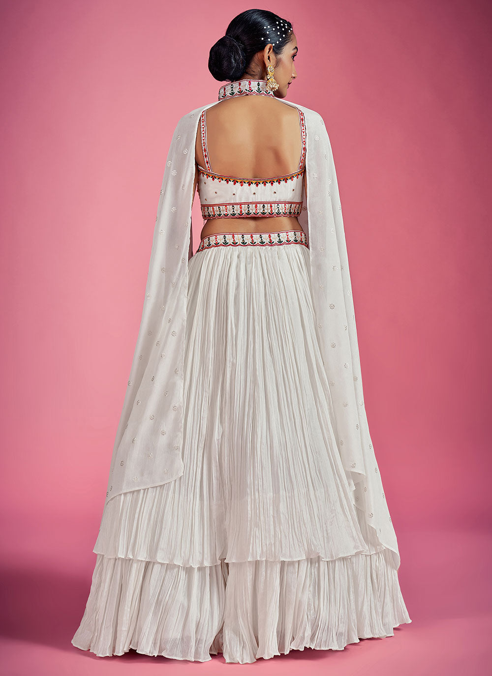 White Mirror Engagement Readymade Lehenga Clothsvilla