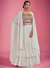 Load image into Gallery viewer, White Mirror Engagement Readymade Lehenga Clothsvilla