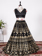 Load image into Gallery viewer, Black Color Sequins Embroidery Georgette Lehenga Clothsvilla