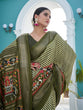 Load image into Gallery viewer, Mehndi Color Patola Printed Dola Silk Saree Clothsvilla