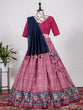 Load image into Gallery viewer, Pink Color Printed With Foil Cotton Lehenga Clothsvilla