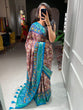 Load image into Gallery viewer, Wine Color Patola Printed Dola Silk Saree Clothsvilla