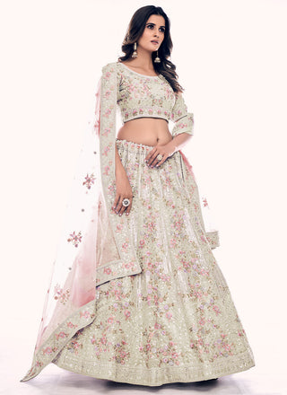 Net A Line Lehenga Choli Clothsvilla