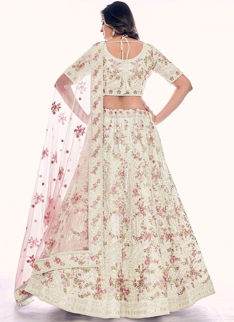 Net A Line Lehenga Choli Clothsvilla