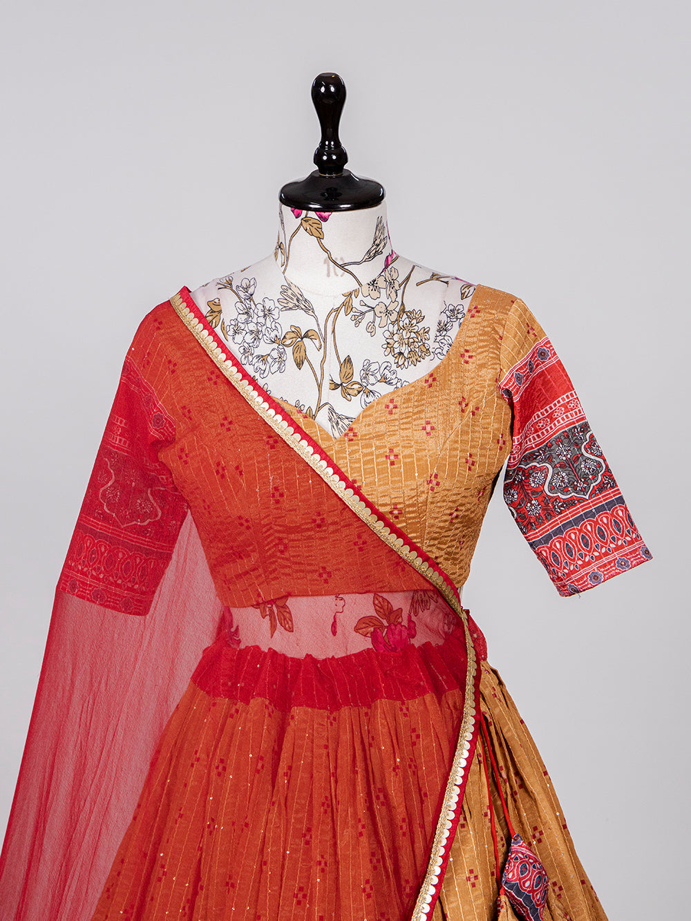 Chiku Color Crochet Sequins Embroidery Work Chinon Lehenga Choli Clothsvilla
