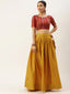 Mustard and multicoloured printed lehenga choli ClothsVilla