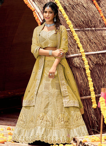 Mustard Lehenga Choli For Sangeet Clothsvilla