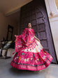 Load image into Gallery viewer, Pink Color Printed With Foil Work Dola Silk Lehenga Choli ClothsVilla.com
