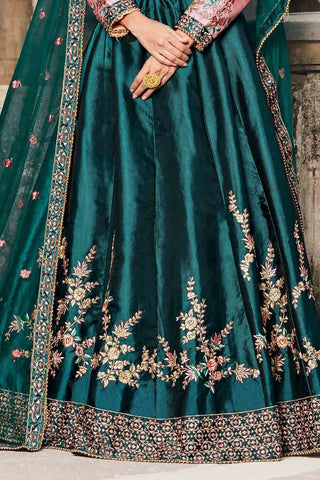 Dark Viridian Green Designer Lehenga Choli Clothsvilla