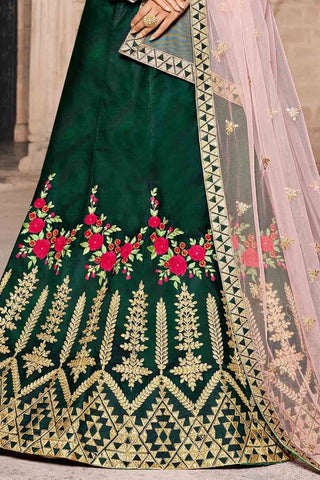 Hunter Green Designer Lehenga Choli Clothsvilla