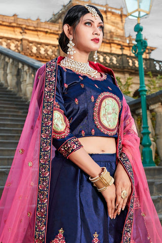 Indigo Blue Designer Lehenga Choli Clothsvilla