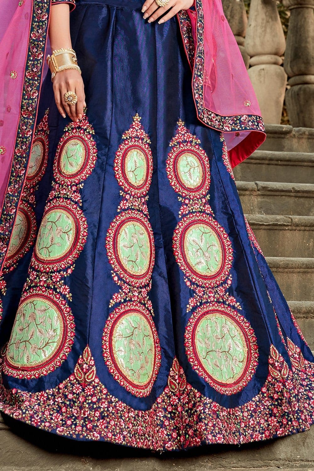 Indigo Blue Designer Lehenga Choli Clothsvilla