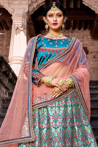Maya Blue Designer Lehenga Choli Clothsvilla