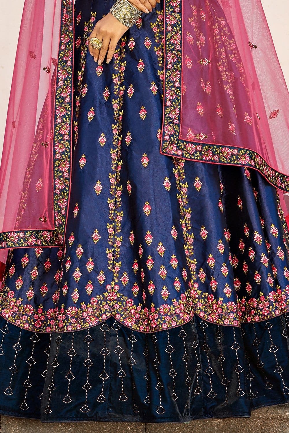 Midnight Blue Designer Lehenga Choli Clothsvilla