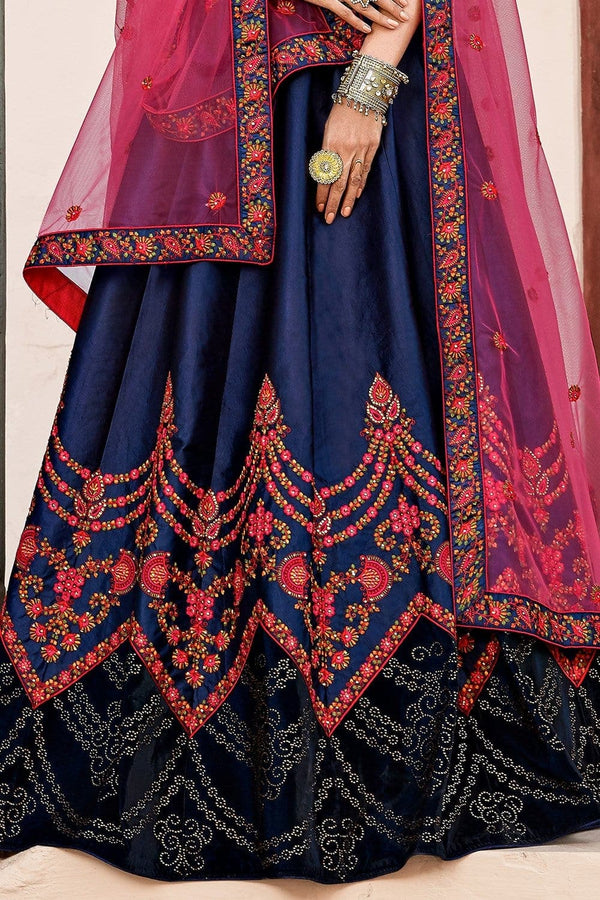 Ultramarine Blue Designer Lehenga Choli Clothsvilla