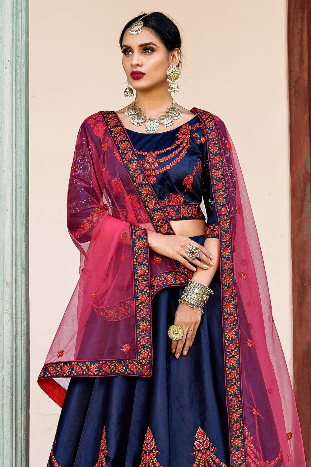 Ultra Marine Blue Designer Lehenga Choli Secondary image