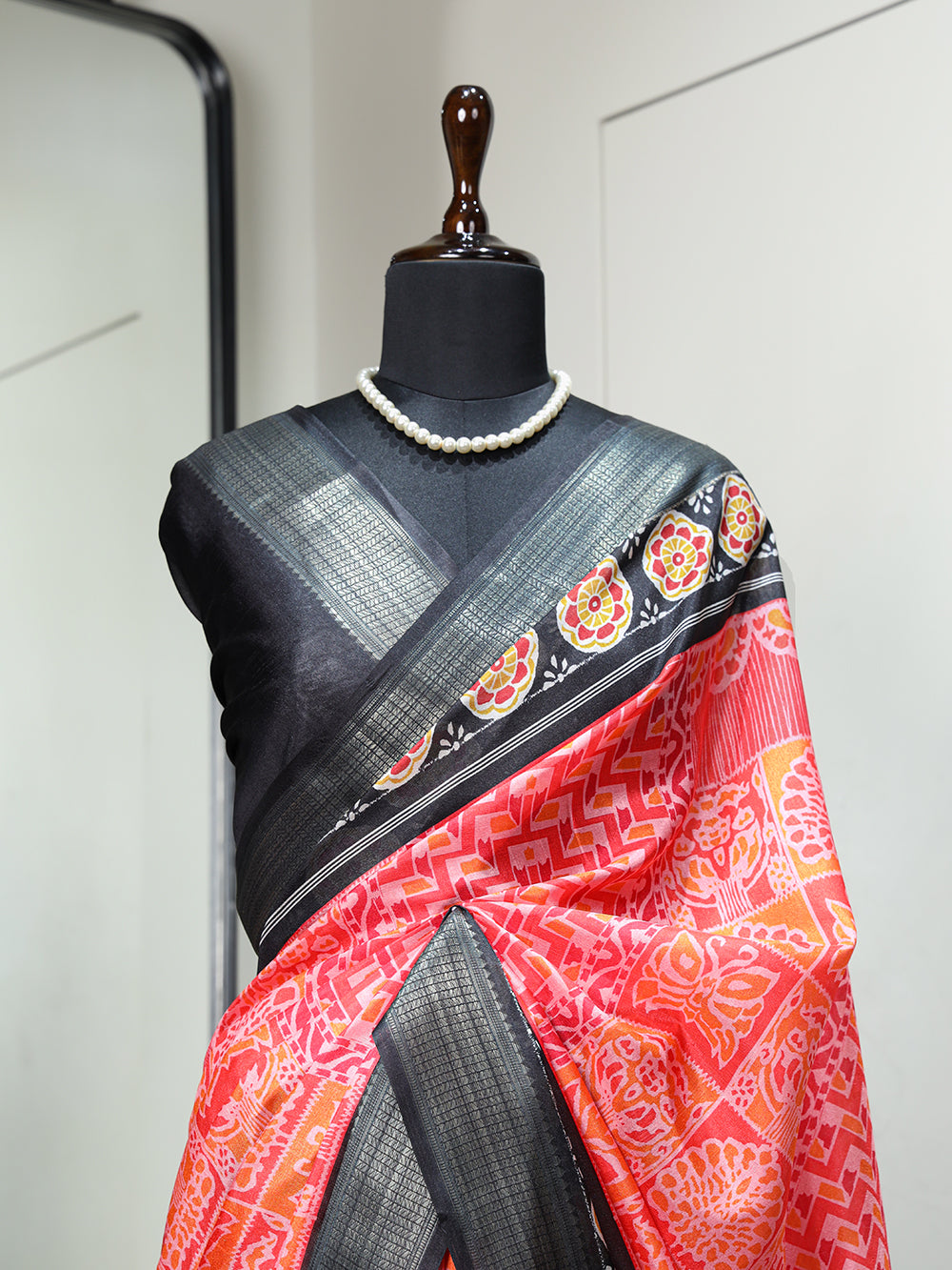 Multi Color Printed With Zari Border Dola Silk Latest Wedding Collection Saree Clothsvilla