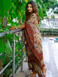 Load image into Gallery viewer, Maroon Color Bandhani Printed Pure Gaji Silk Kaftan Clothsvilla