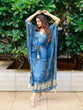 Load image into Gallery viewer, Navy Blue Color Digital Bandhej Printed Pure Gaji Silk Kaftan Clothsvilla