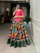 Load image into Gallery viewer, Green Color Digital Print And Zari Weaving Work Dola Silk Lehenga Choli Clothsvilla