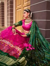 Load image into Gallery viewer, Pink Color Digital Printed Pure Gaji Silk Lehenga Choli Clothsvilla