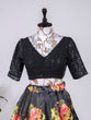 Load image into Gallery viewer, Black Color Printed Digital Satin Silk Lehenga Choli Clothsvilla