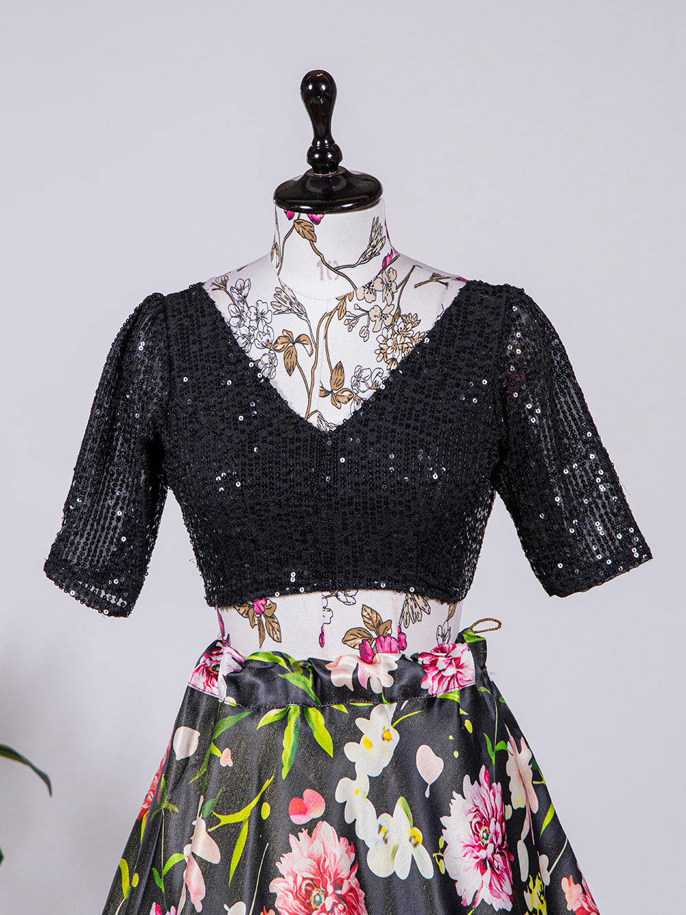Multi Color Printed Digital Satin Silk Lehenga Choli Clothsvilla
