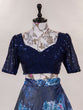 Load image into Gallery viewer, Navy Blue Color Printed Digital Satin Silk Lehenga Choli Clothsvilla
