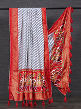 Load image into Gallery viewer, Light Red Color Digital Floral Printed Dola Silk Dupatta Clothsvilla