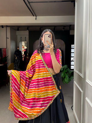 Multi Color Gamthi With Gotta Work Cotton Lehenga Choli ClothsVilla.com