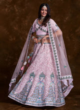 Load image into Gallery viewer, Enchanting Rose Pink Net Trendy Lehenga Choli Clothsvilla