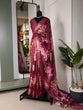 Load image into Gallery viewer, Maroon Color Printed With Zari Border Dola Silk Saree Clothsvilla