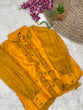 Load image into Gallery viewer, Orange Color Organza Plain Shirt ClothsVilla.com