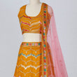 Load image into Gallery viewer, Mustard Sequins Embroidered Georgette Lehenga Choli Clothsvilla