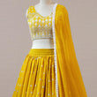 Load image into Gallery viewer, Mustard Sequins Embroidered Georgette Lehenga Choli Clothsvilla