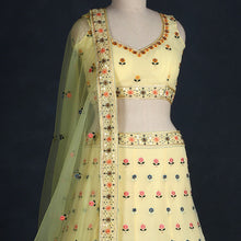 Load image into Gallery viewer, Yellow Sequins Embroidered Georgette Lehenga Choli Clothsvilla