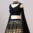 Load image into Gallery viewer, Black Embroidered Georgette Lehenga Choli Clothsvilla