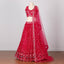 Cherry Red Sequins Embroidered Georgette Lehenga Choli Clothsvilla