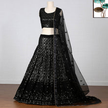Load image into Gallery viewer, Black Sequins Embroidered Georgette Lehenga Choli Clothsvilla