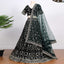 Dark Green Sequins Embroidered Velvet Lehenga Choli Clothsvilla