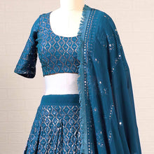 Load image into Gallery viewer, Morpich Sequins Embroidered Georgette Lehenga Choli Clothsvilla